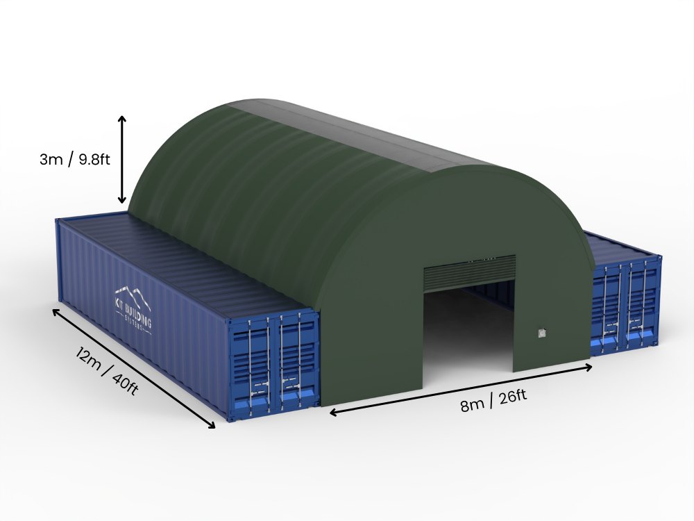 8m (26ft) Span | Container Canopies 26ft Width, 10ft Height (8m x 3m)