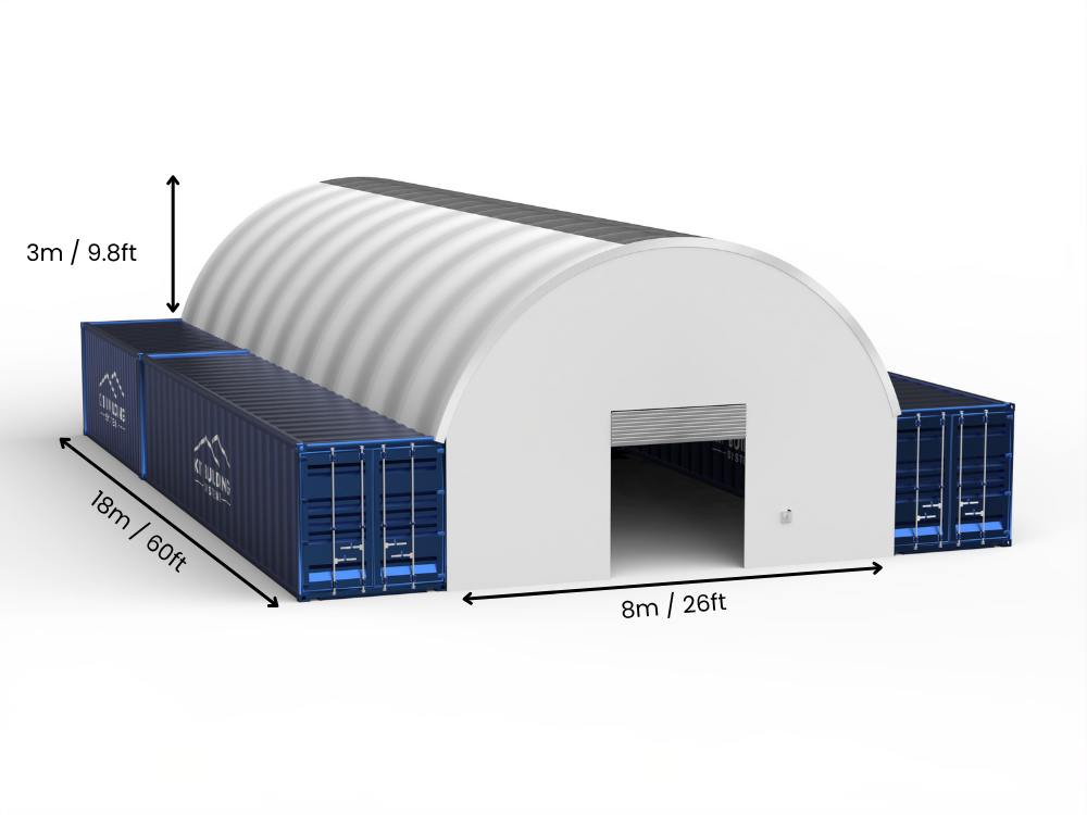 8m (26ft) Span | Container Canopies 26ft Width, 10ft Height (8m x 3m)