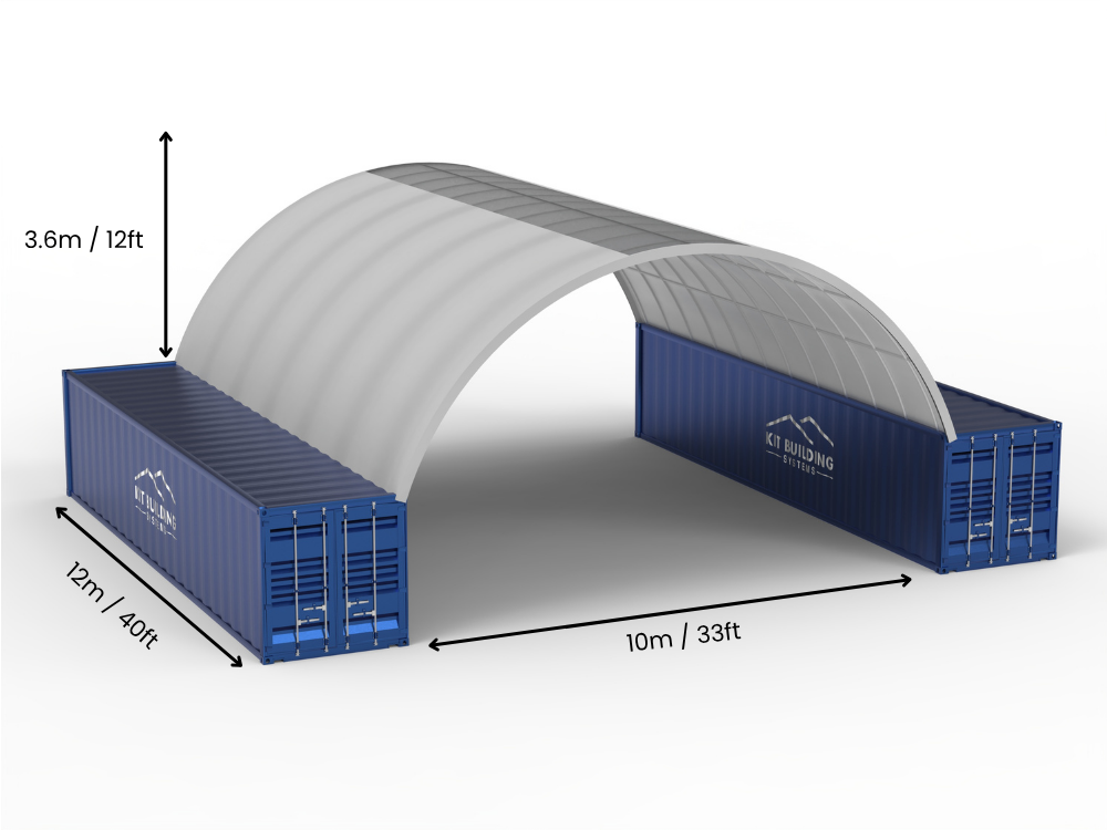 10m (33ft) spenn | Containerpresenninger - 33ft x 12ft (10m x 3,6m)