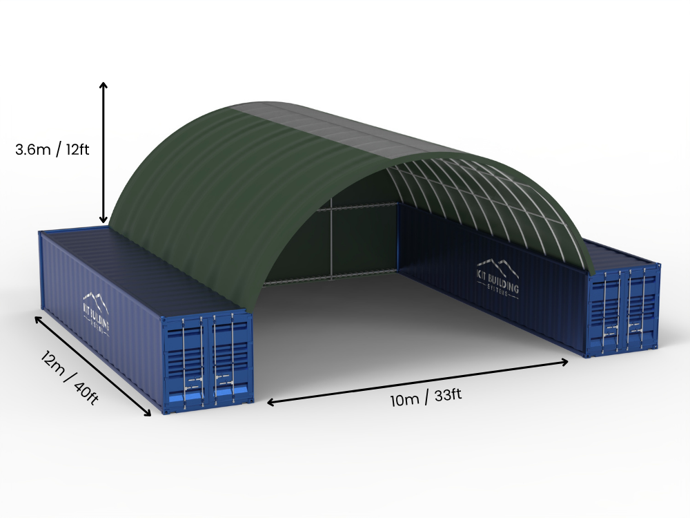 10m (33ft) spenn | Containerpresenninger - 33ft x 12ft (10m x 3,6m)