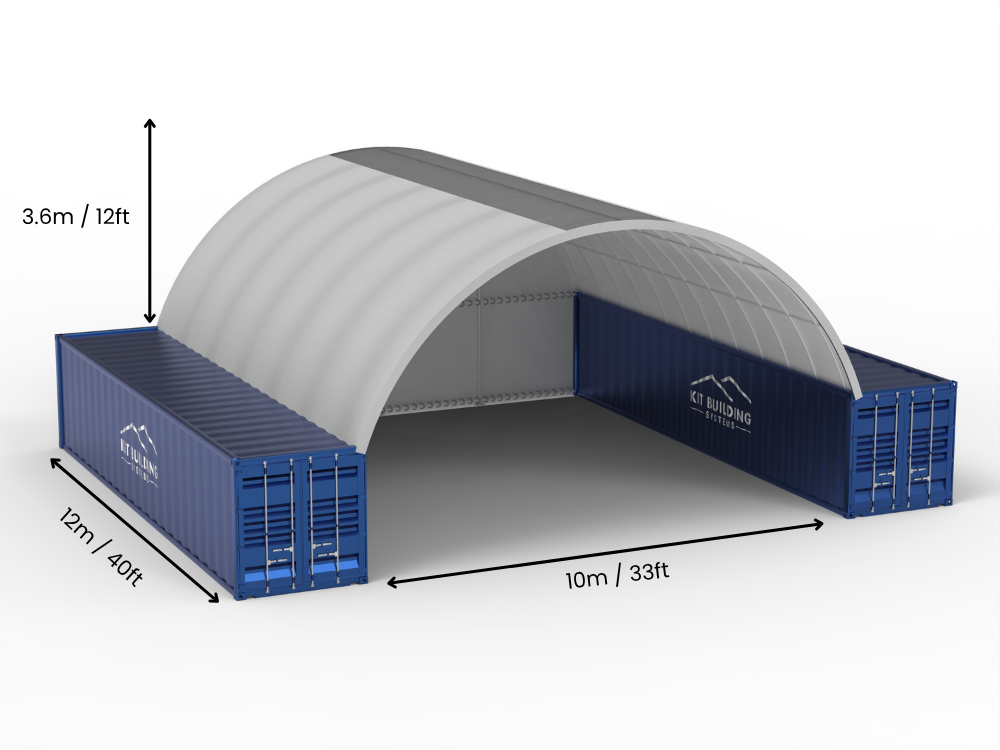 10m (33ft) spenn | Containerpresenninger - 33ft x 12ft (10m x 3,6m)