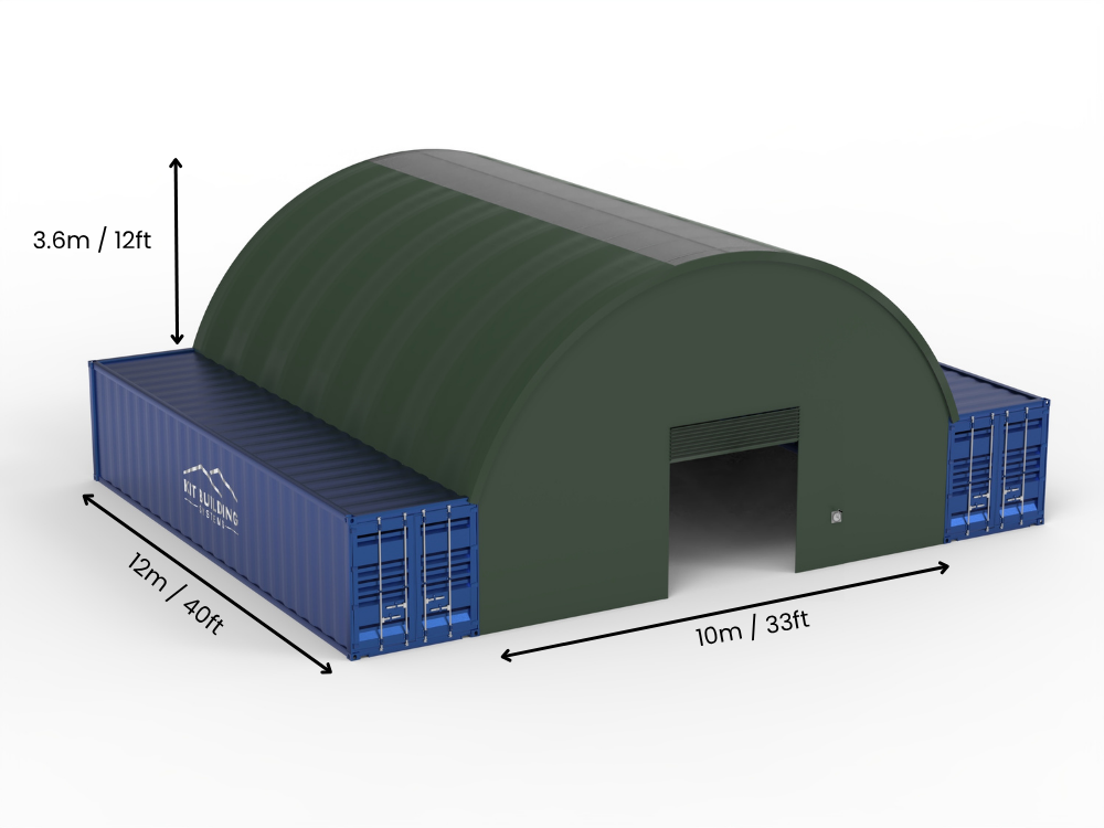 10m (33ft) spenn | Containerpresenninger - 33ft x 12ft (10m x 3,6m)