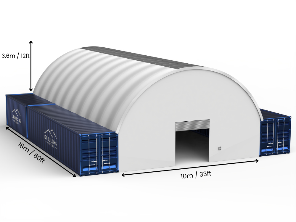 10m (33ft) spenn | Containerpresenninger - 33ft x 12ft (10m x 3,6m)