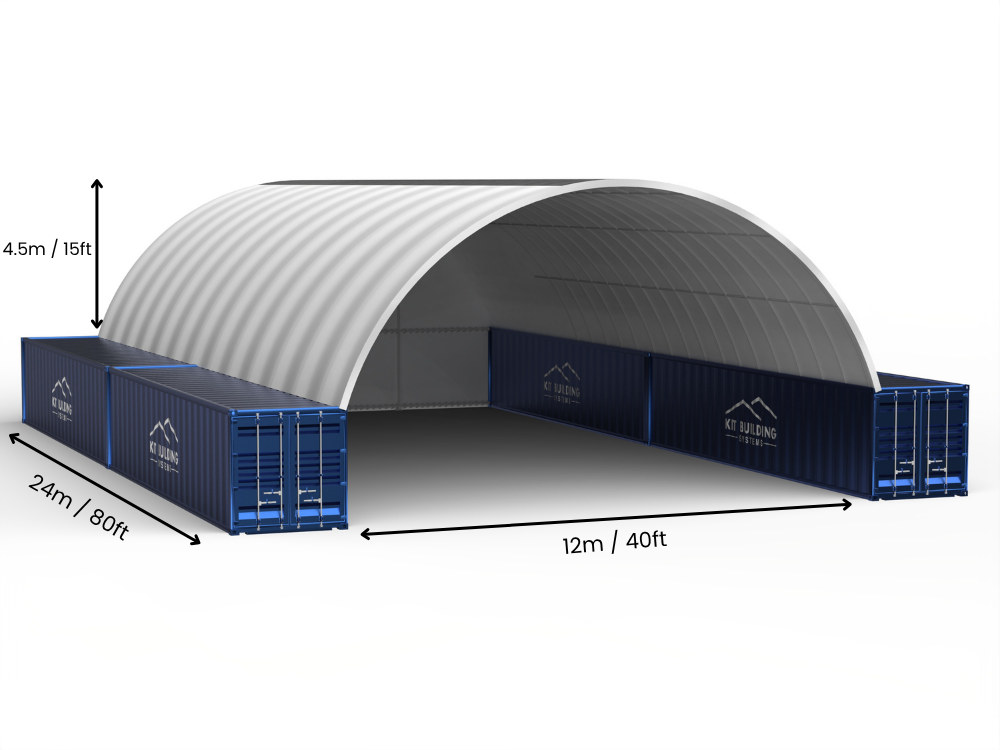 12m (40ft) Span | Container Canopies - 40ft x 12ft (12m x 4.5m)