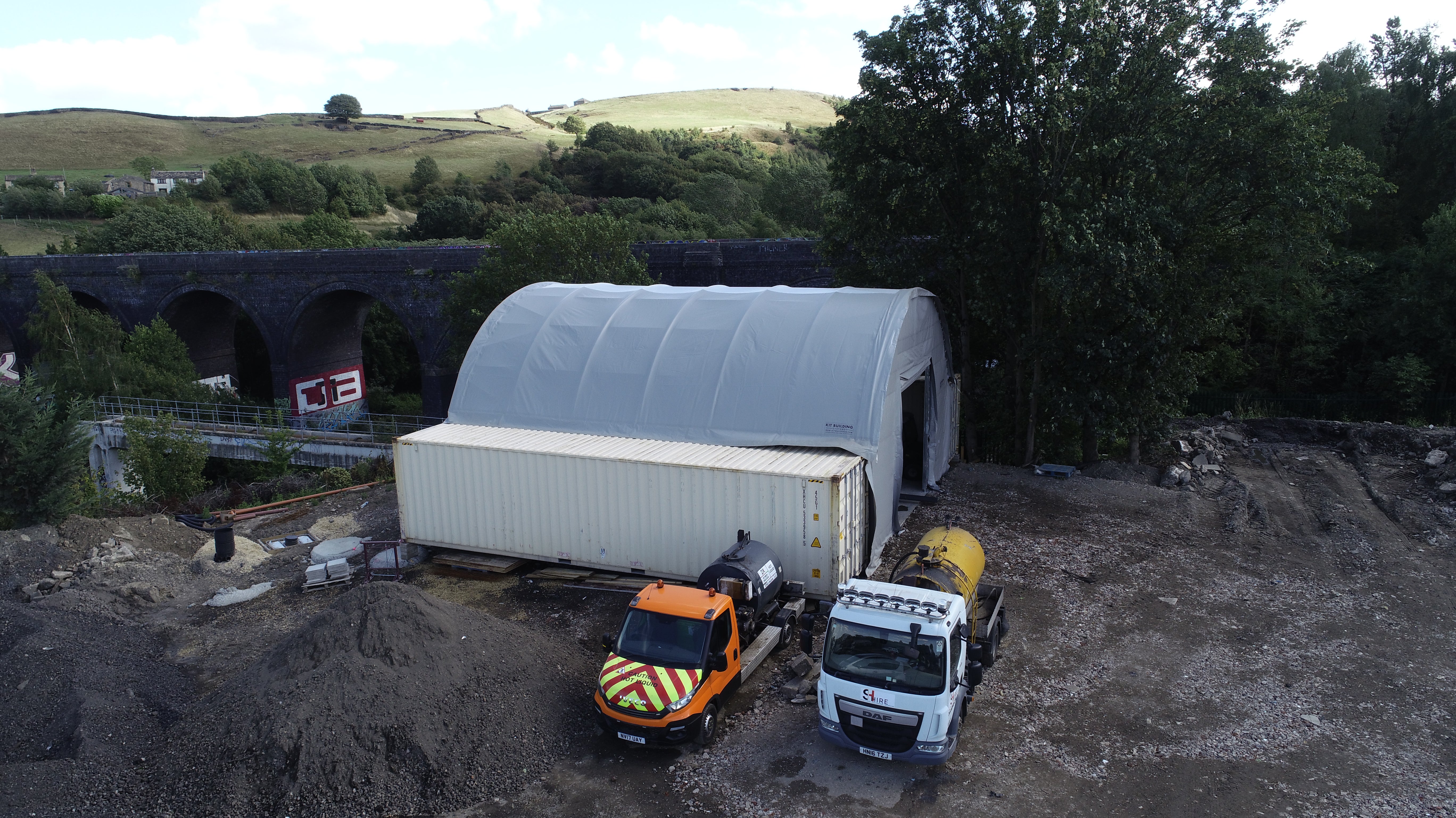 Beholdertak - 33 fot x 40 fot x 12 fot (10m x 12m x 3,6m)