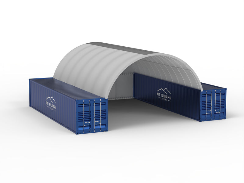 Beholdertak - 26 fot x 40 fot x 10 fot (8m x 12m x 3m)