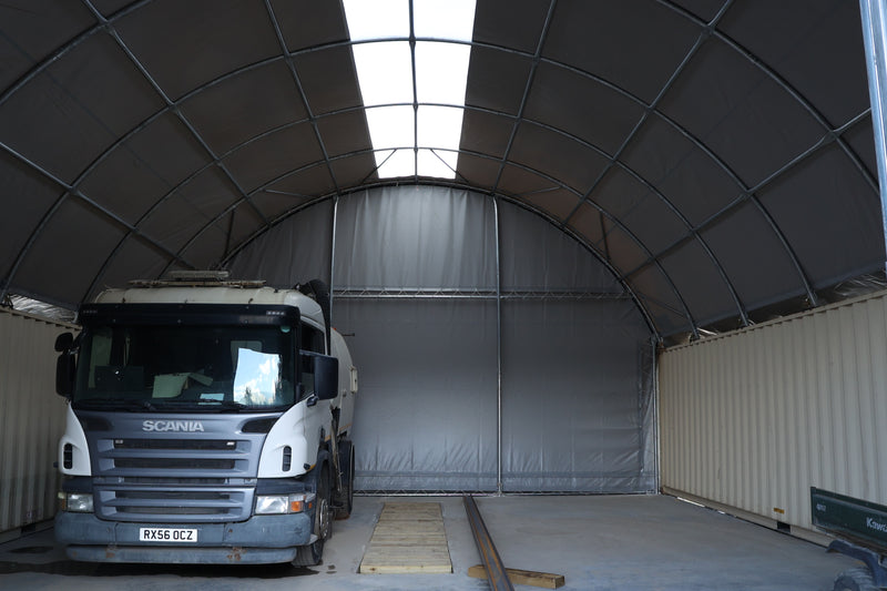 Beholdertak - 33 fot x 40 fot x 12 fot (10m x 12m x 3,6m)