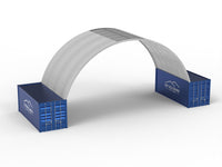 Beholdertak - 40 fot x 20 fot x 15 fot (12m x 6m x 4,5m)