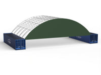 18.3m (60ft) Span PVC Container Canopy | 24m (80ft) Long | 6m High