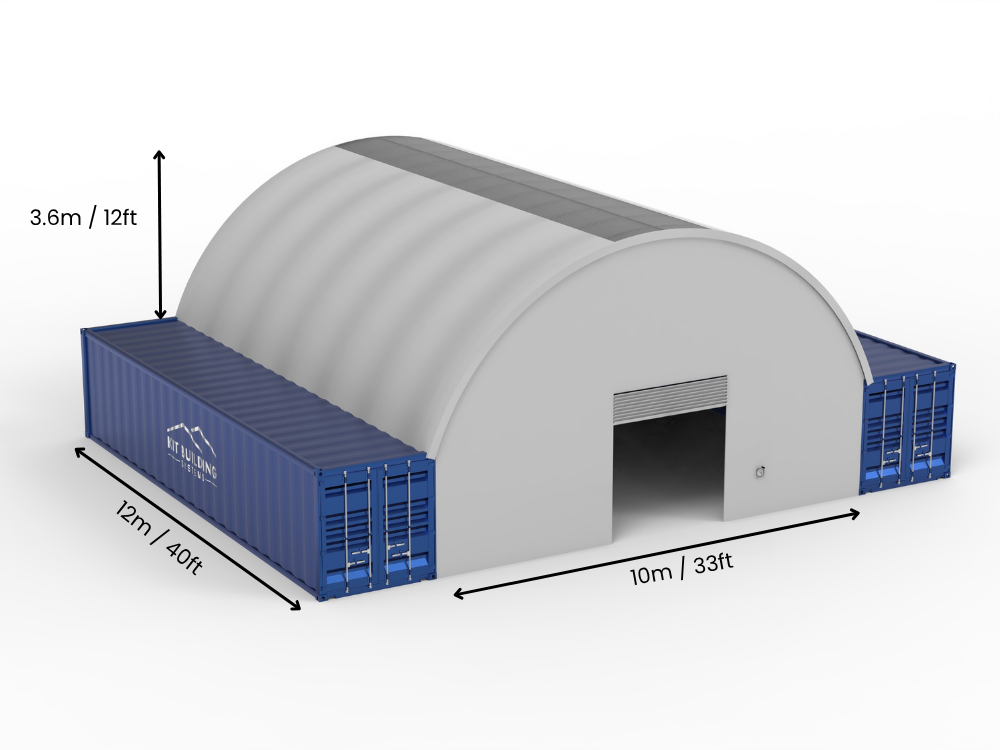 10m (33ft) spenn | Containerpresenninger - 33ft x 12ft (10m x 3,6m)