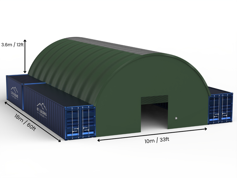 10m (33ft) spenn | Containerpresenninger - 33ft x 12ft (10m x 3,6m)