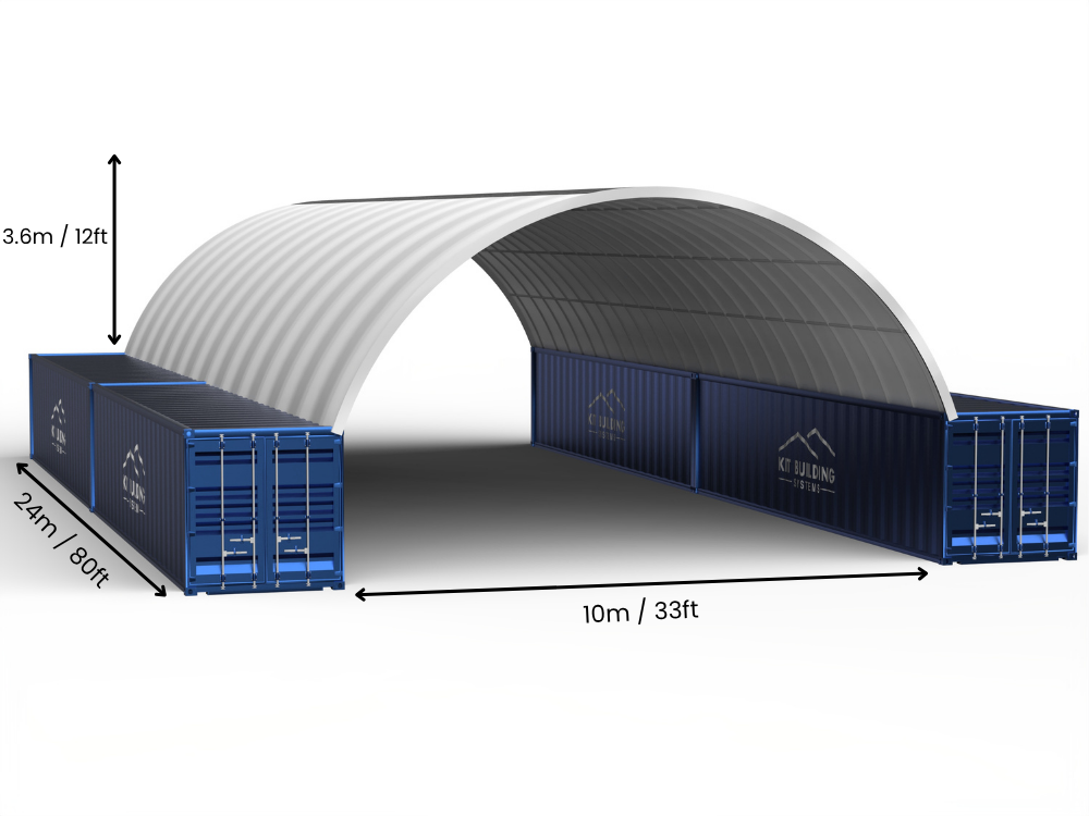 10m (33ft) spenn | Containerpresenninger - 33ft x 12ft (10m x 3,6m)