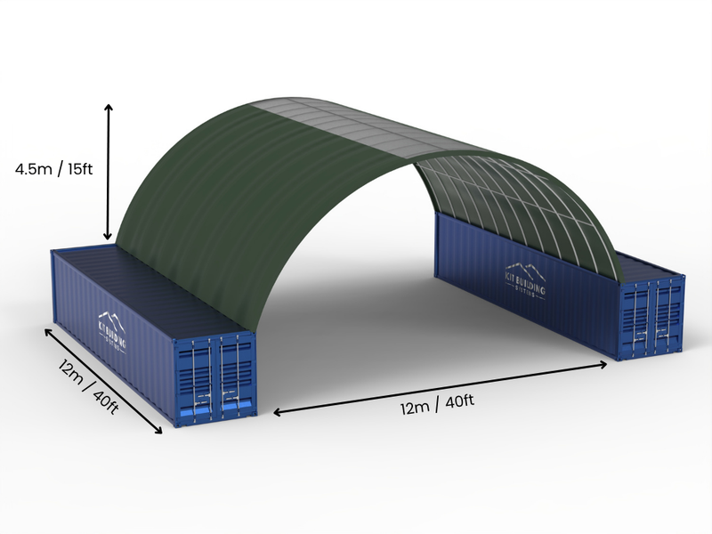 12m (40ft) Span | Container Canopies - 40ft x 12ft (12m x 4.5m)