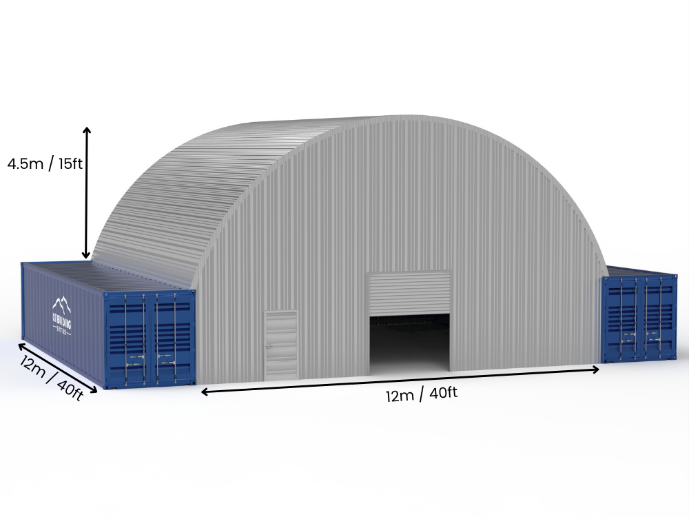 Steel Container Canopies - 40ft x 40ft x 15ft (12m x 12m x 4.5m)