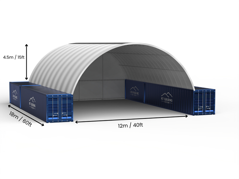 12m (40ft) Span | Container Canopies - 40ft x 12ft (12m x 4.5m)