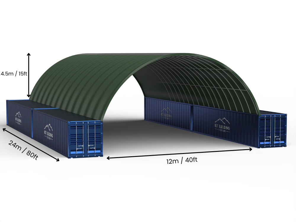 12m (40ft) Span | Container Canopies - 40ft x 12ft (12m x 4.5m)