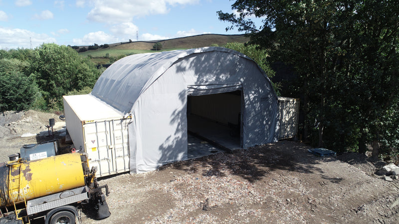 Beholdertak - 33 fot x 40 fot x 12 fot (10m x 12m x 3,6m)