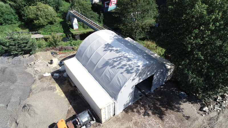 Beholdertak - 33 fot x 40 fot x 12 fot (10m x 12m x 3,6m)