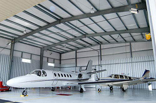 H Colum beam frame - Insulated Aircraft hangar with Bi-fold Doors - Permanent Hangar