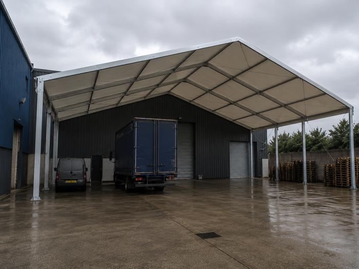 Loading Bay Canopy in the UK | Covered Loading Shelter – Kit Buildings