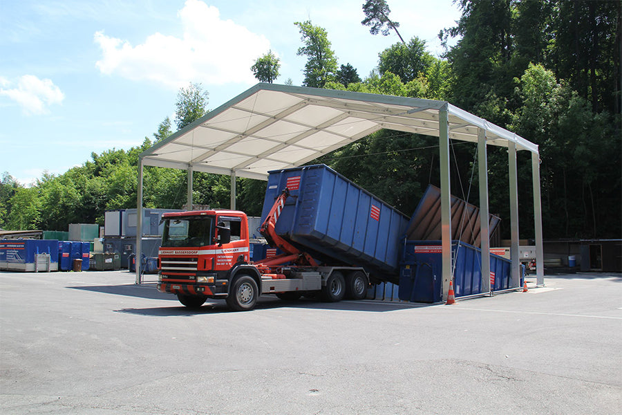 Galvanized steel – Loading bay shelter- 850g/m2 double coated PVC