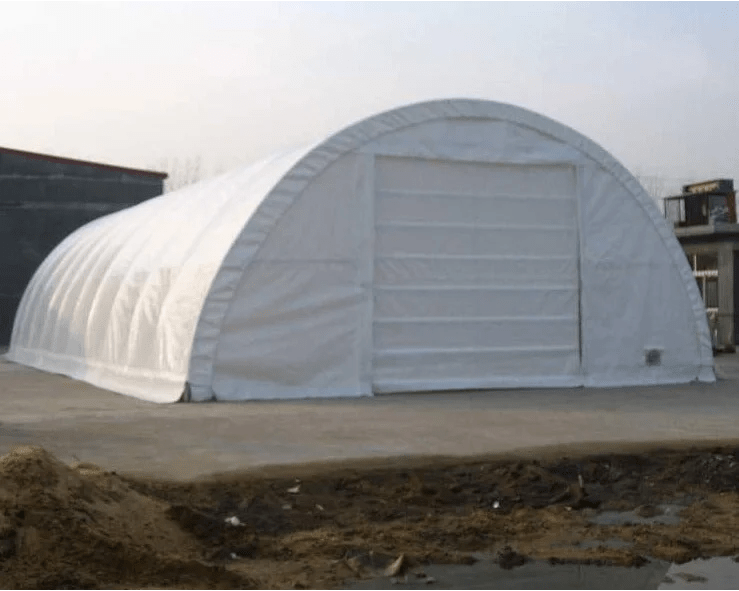 Clamshell Storage Building Round PVC Storage Buildings in the United States | Dome Fabric Storage ...